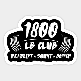 1800lb Club Deadlift Squat Bench Sticker